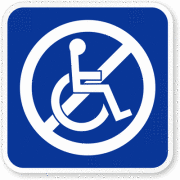 no wheelchairs
